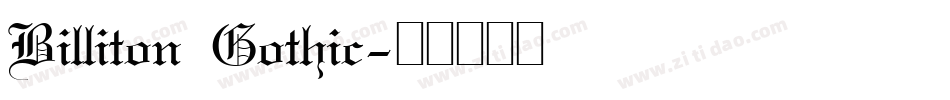 Billiton Gothic字体转换